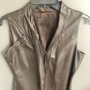 Elie Tahari leather sleeveless top